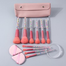 13PCS portable makeup brush set: candy-colored soft makeup brush set triangula