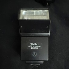 Vivitar Auto Thyristor 2800-D Shoe Mount Flash for Film Camera Hot Shoe