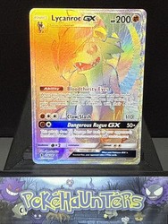 Lycanroc GX 156/145 Burning Shadows Rainbow Rare Secret Rare