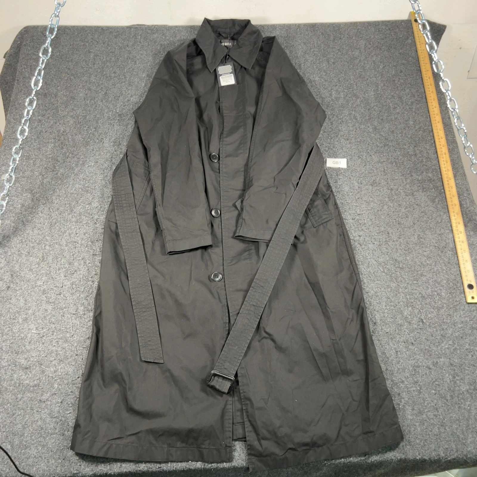 Buck Mason Black Storm Stopper Mackintosh Trench Mens Sz XS NWI Msrp378 [GB1] image 1