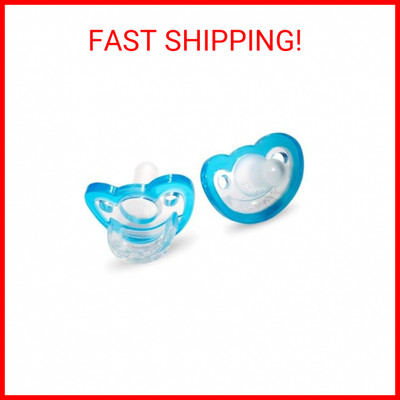 JollyPop Baby Pacifier Plus, 3m+, Double Pack, Blue, 2 Count