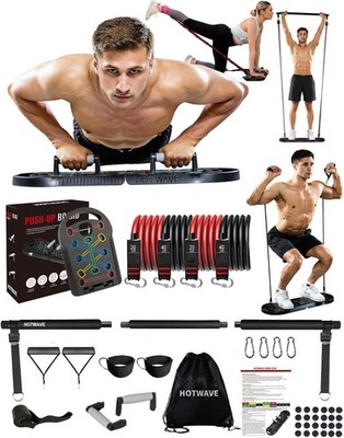 HOTWAVE Push Up Board 20 in 1 Portable Foldable Home Gym