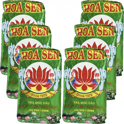 6 Packs Green Tea Tra Moc Cau Hoa Sen Loose Leaf Vietnam Tea 420g Since 1972