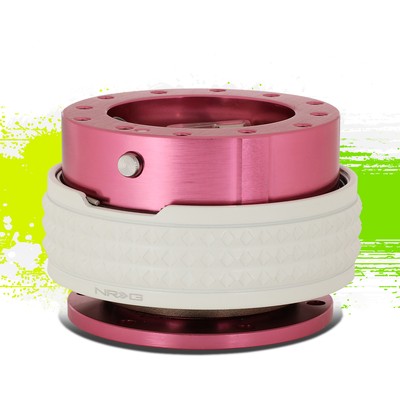 NRG SRK-210PK-GL STEERING WHEEL QUICK RELEASE KIT GEN 2.1 PINK/GLOW IN DARK RING