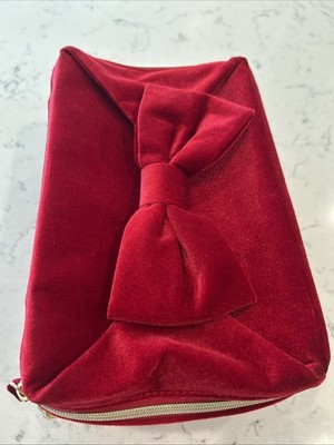 NEW Estee Lauder Red Velvet Holiday Beauty Box Bow Handle 11''x8''