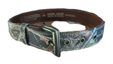 NOCONA BELT CO SIZE 20 GENUINE LEATHER BELT CAMO PRELOVED NEVER USED 