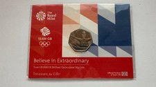 UK 2016 Team GB BU 50p Royal Mint Coin Pack, Sealed