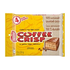 Nestle Coffee Crisp 4 Pack - Chocolate Bars - 4 x 50g - Canadian Snacks
