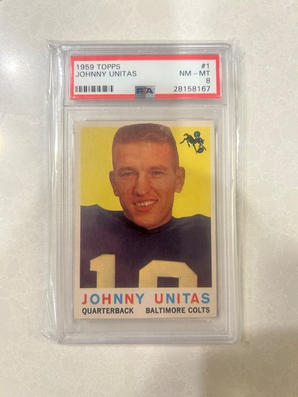 1959 Topps, Johnny Unitas PSA 8