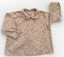 Petit Ami Liberty-Style Baby Dress 9M | Heirloom Floral Cotton