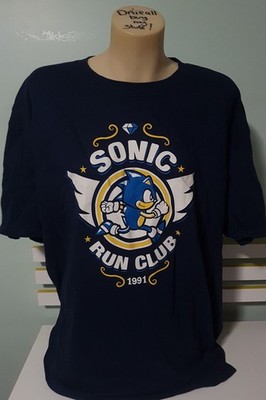 UNISEX 2XL 2 EXTRA LARGE SIZE SHIRT AWESOME! GILDAN SONIC THE HEDGEHOG RUN CLUB