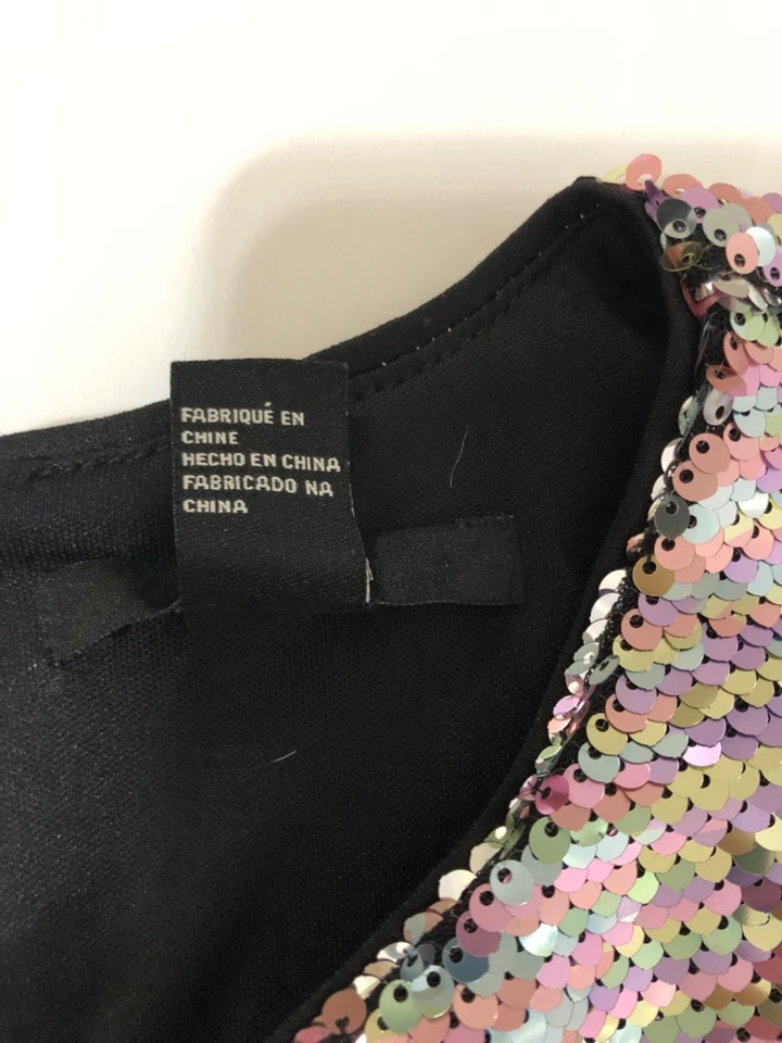 Blusa Top Mujer Multicolor Lentejuelas Crop Top Talla M de Forever21 Foto 2 de 4