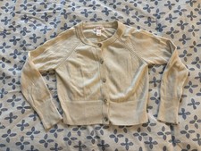 NEW Cat And Jack Button Cardigan Sweater Cream Girls Size XS 4-5 Toddler Ivory