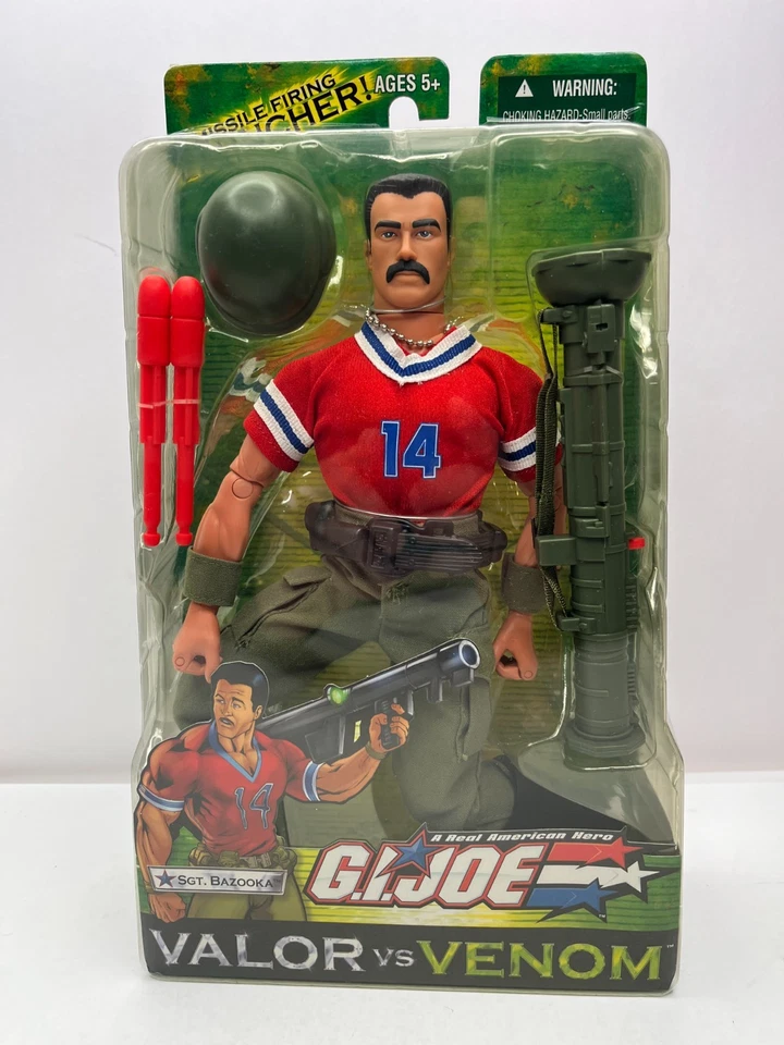 HASBRO G.I. JOE 2003 12" VALOR VS VENOM SGT. FIGURA DE ACCIÓN BAZOOKA NUEVA SIN USAR, EN CAJA Foto 3 de 4