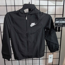 Nike Lightweight Hooded Windrunner Jacket - Black Size 7