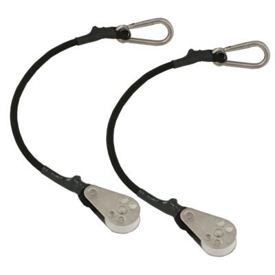  TACO Marine Shock Cord with Roller-12'' Bungee for Smooth Outrigger Lines (Pair)