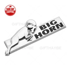 Chrome Big Horn Leaping Ram Rear Body Badge Emblem Nameplates for Ram Dodge