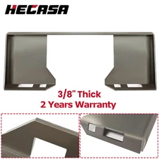 HD 3/8" Quick Tach Attachment Cut-Out Mount Plate Skid Steer Adapter For Bobcat