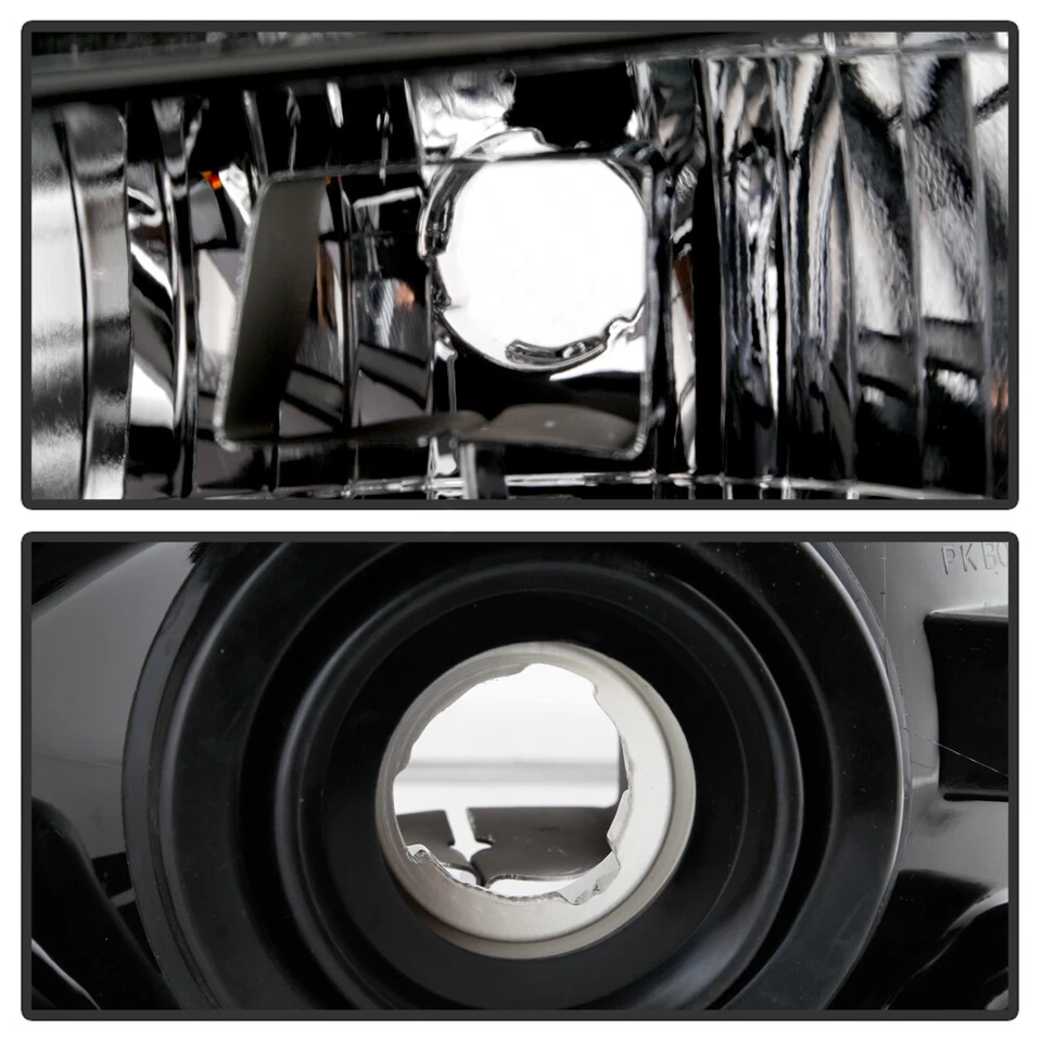 2008-2011 Ford Focus S/SE/SES/SEL Black Crystal Headlights Headlamps Left+Right - Image 4 of 4