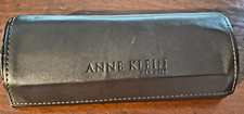 ANNE KLEIN New York DARK BROWN Semi-Hard Shell Eye Glass Case