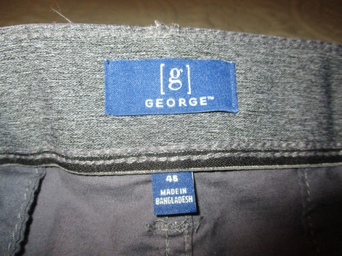 George ~ Sotto il Ginocchio ~ Pantaloncini Uomo ~ Grigio ~ Vita Comfort ~ Elasticizzato ~ Etichette Originali ~ NUOVO - Foto 3 di 16