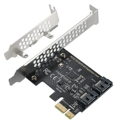 PCIe SATA Card 2 Ports PCI-E to SATA Expansion Card6Gbps PCI-E 2X 4X 8X 16X S...