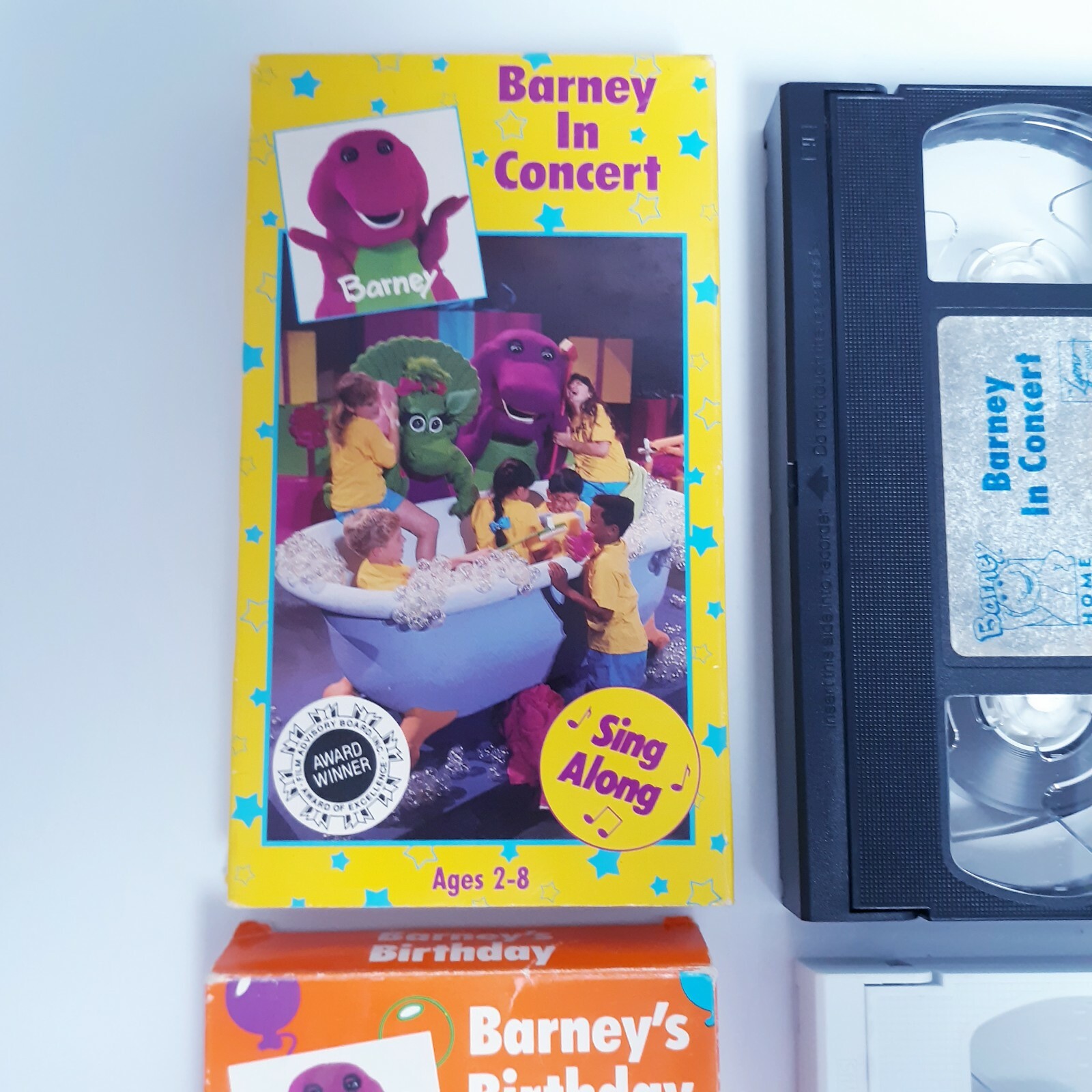 Vintage Barney VHS Tape Lot 2 1992 Barneys Grelly USA