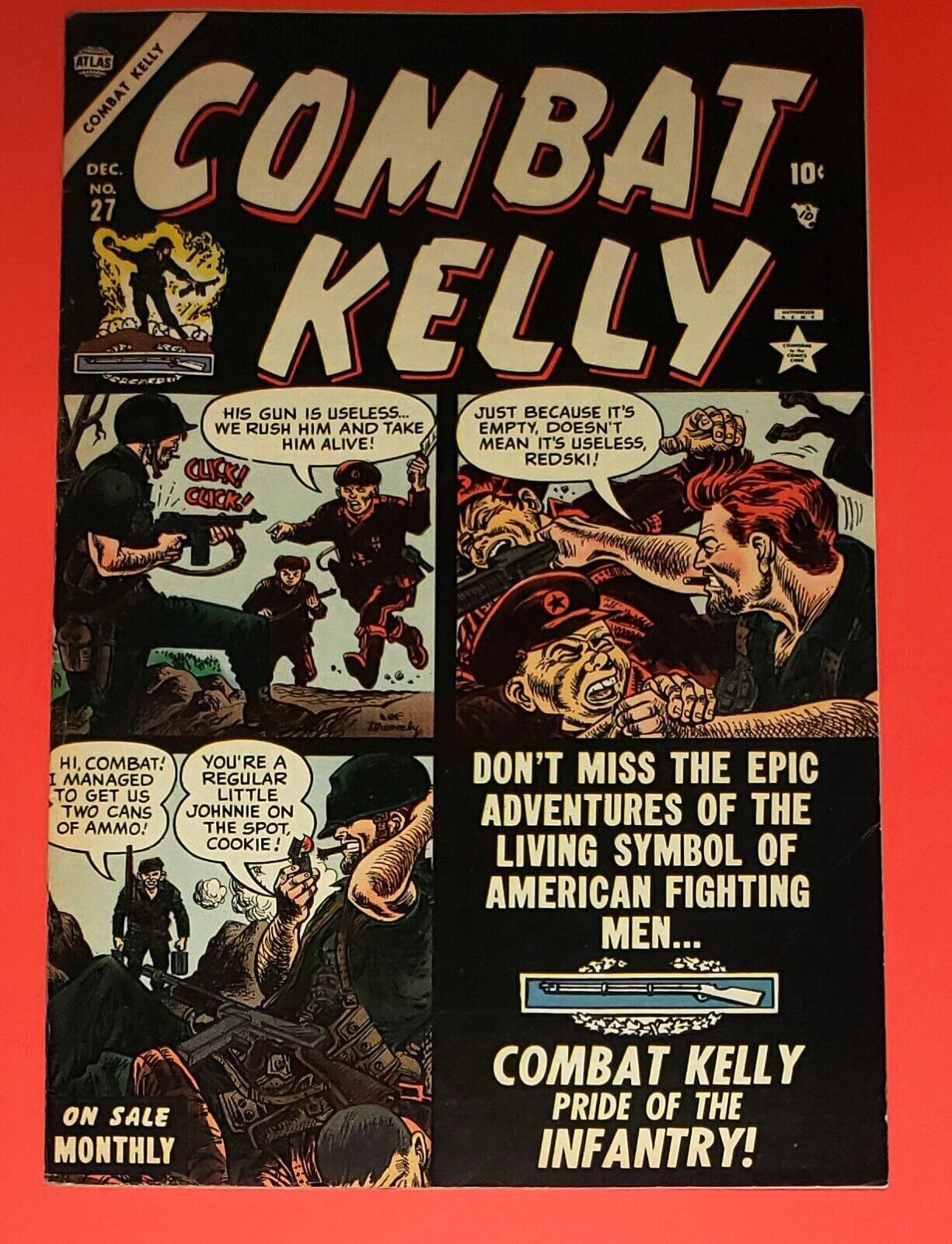 Combat Kelly #27 - Atlas Comics - 1954 Golden Age War Comic FN/VF
