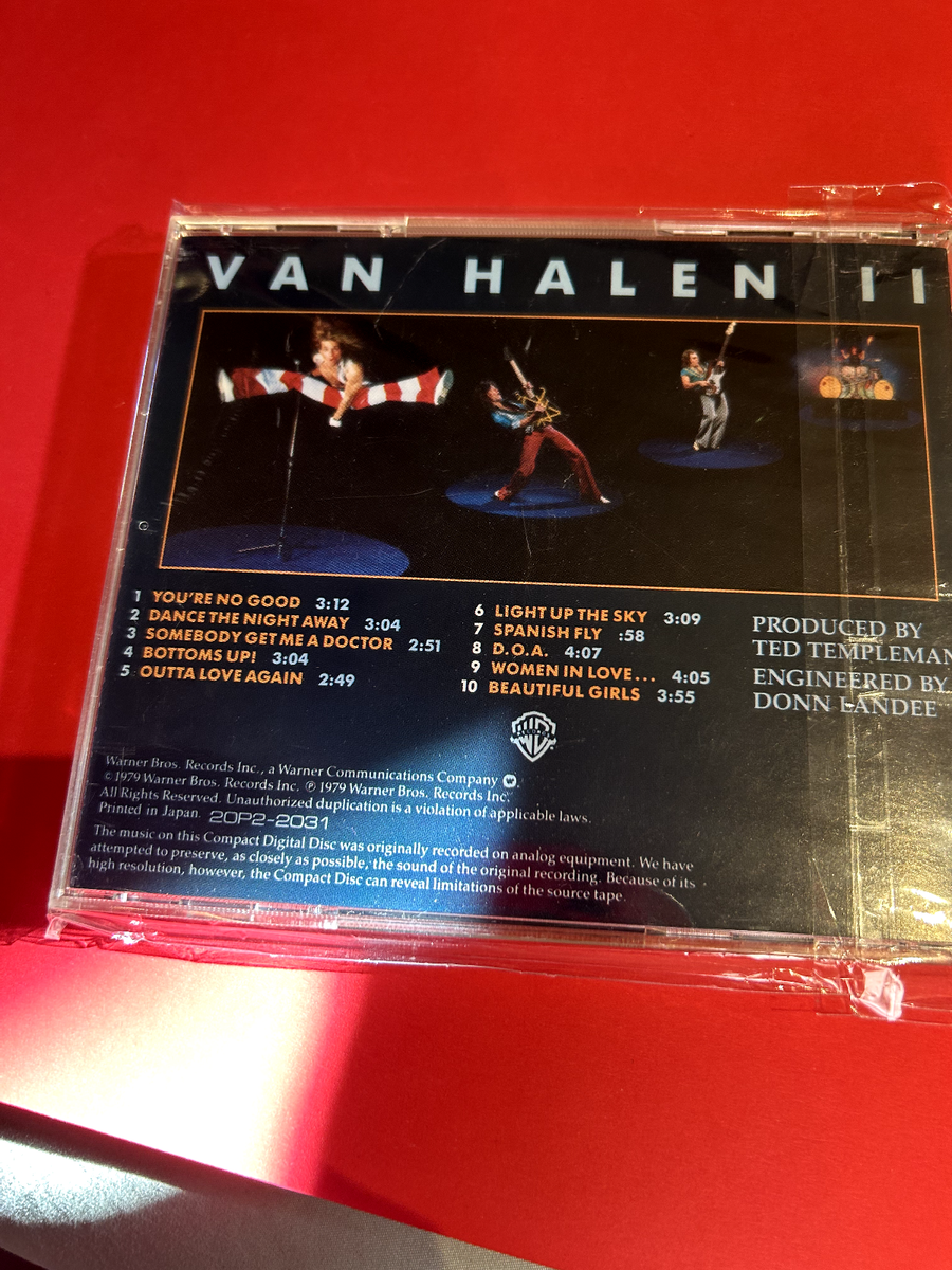 VAN HALEN CD Album VAN HALEN II 20P2-2031 Japan Release edition