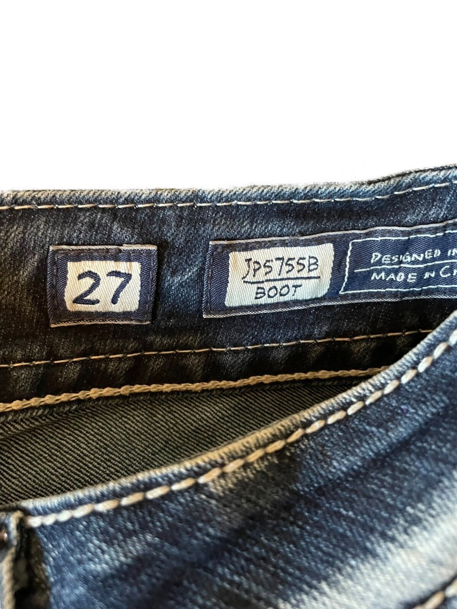Miss Me Bootcut Low Rise Jeans Size 27 x 32.5 Y2K Denim