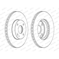 Ferodo Bremsscheiben Vorne Ø255 Mm BelüFtet Beschichtet FüR Mazda MX-5 II