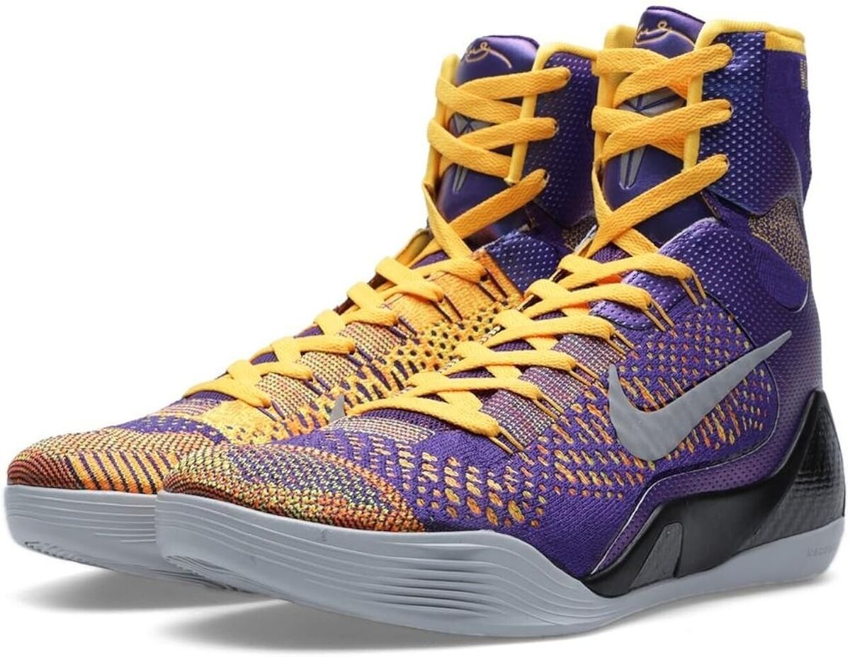 Nike Kobe IX Elite Team Showtime Purple Gold Yellow LA Nike Kobe IX Elite Team Showtime Purple Gold Yellow LA
