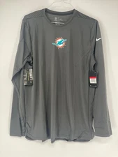 MIAMI DOLPHINS TEAM ISSUED DARK GREY NIKE TRAINING LONG SLEEVE BRAND NEW W/ TAGS