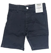 Signature Gold By Levi Strauss 4 Reg Girls Uniform Black Shorts School Friendly