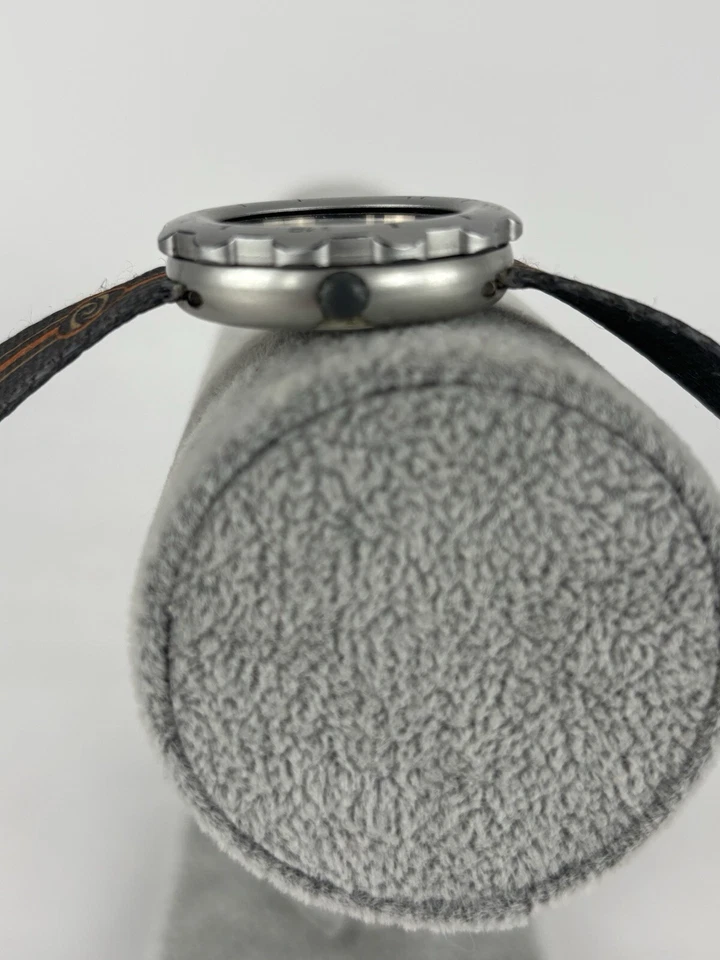 Flik Flak By Swatch 33mm Silver/Gray Watch w/Striped Nylon Band & New Battery - Image 3 of 4