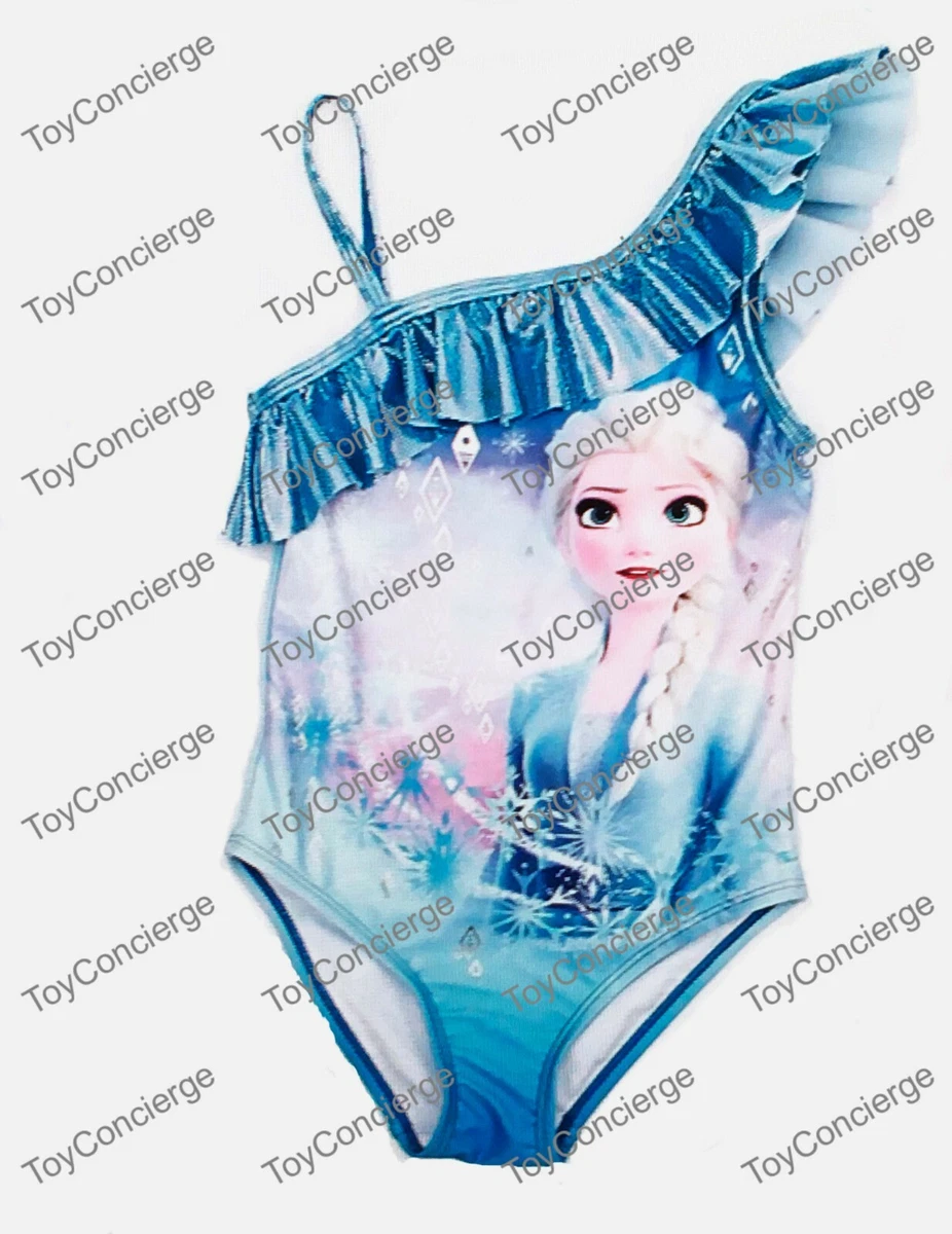 DISNEY Store SWIMSUIT for GIRLS ELSA SNOW QUEEN Size 5 6