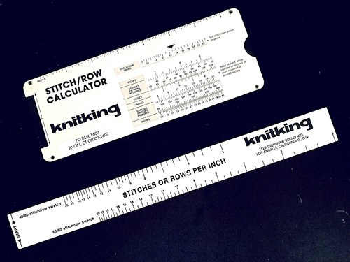STITCH/ ROW CALCULATOR / S/R GAUGE RULER - Available individually or as a Set - Picture 2 of 6