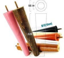 4 Wood Retro Mid Century Furniture Chair Leg M10 Bed Sofa Turned Feet 220mm High