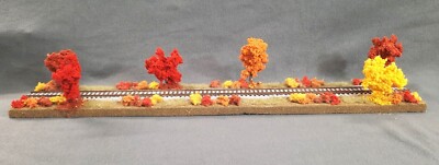 HO SCALE 24'' SINGLE TRACK  DIORAMA TRAIN DISPLAY -''FALL FOILAGE SCENE''