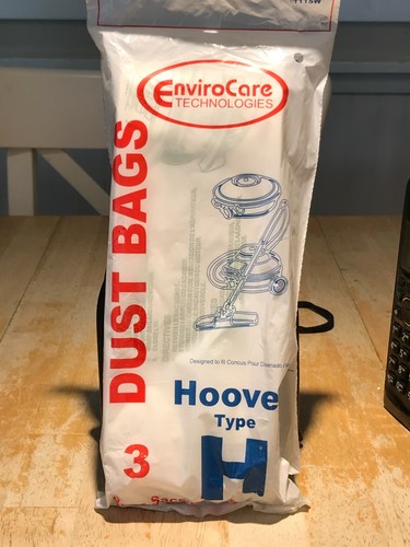 3, 3-PACKS OF HOOVER TYPE H VACUUM BAGS 
