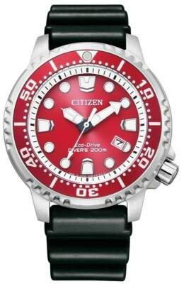 【美品】CITIZEN PROMASTER MARINE BN0159-15X Citizen Promaster Eco-Drive 200m Red Dial Men's Watch BN0159-15X