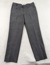 Banana Republic 12L Dark Gray Wool Blend Slash Pocket Dress Pants Stretch 2747