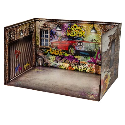 1/25 scale Spray Mural Diorama fits Carrera, Scalextric, Eldon, Lionel & more!