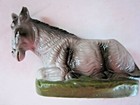 Vintage Chalkware or Papermache COW & DONKEY Nativity Creche Figures Grey Brown — photo 9