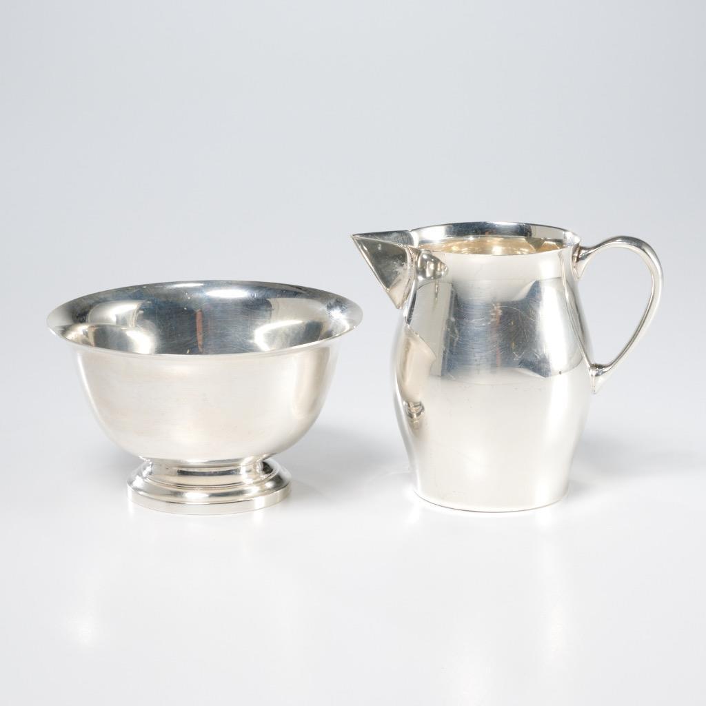 Fisher Paul Revere Repro Sterling Silver Creamer & Open