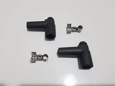 MSD Ignition Spark Plug Wire Boots & Terminals 90 Degree For HEI Cap Pair Black