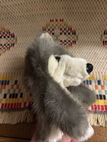 Folkmanis 8.5" Little Wolf Hand Puppet Gray Stuffed Animal Plush - Picture 5 of 10