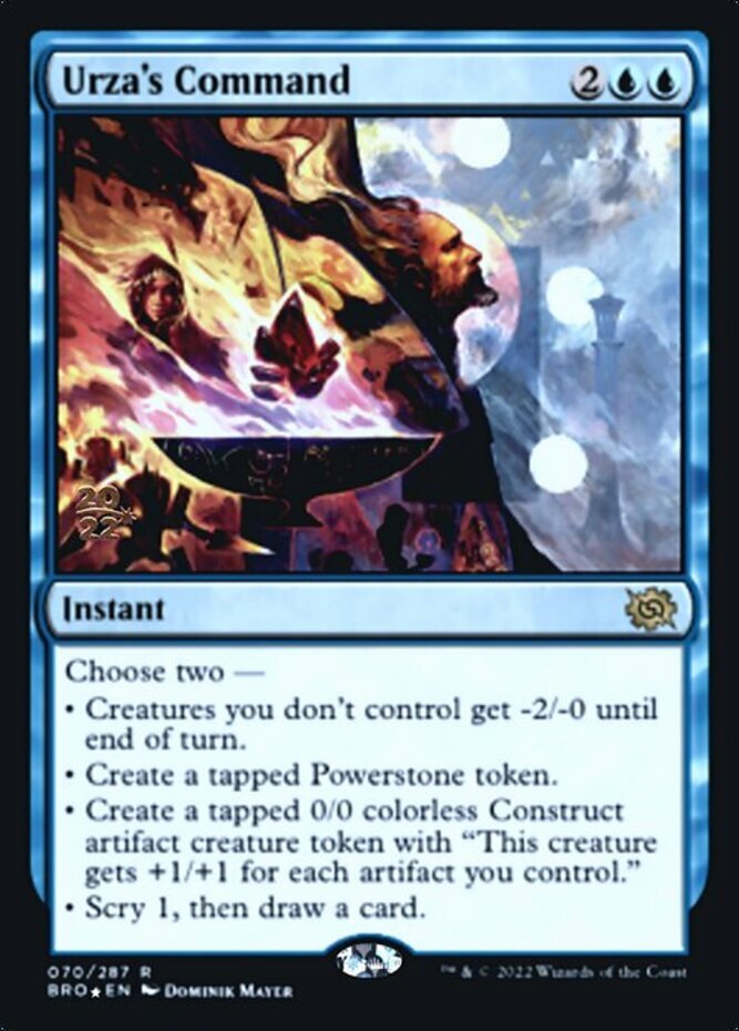 1x Urza's Command - Foil - Prerelease Promo MTG - The Brothers' War - NM-Mint