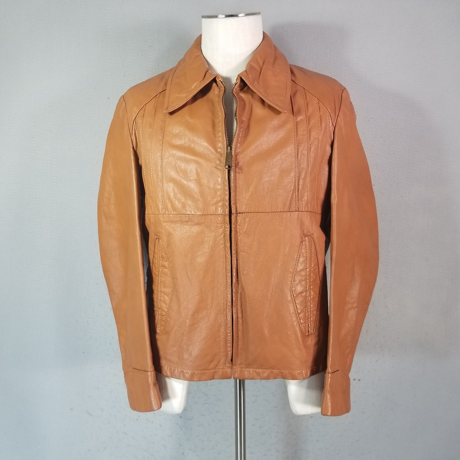 Vintage Leather Shop Sears Jacket Mens Small / Medium… Gem
