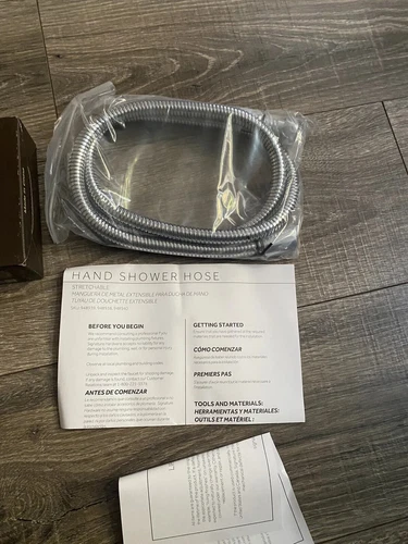 Signature Hardware  449693  Chrome 60" Stretchable Hand Shower Hose - Picture 1 of 3